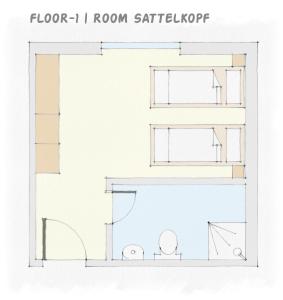 Plan piętra w obiekcie Chalet Lenzi