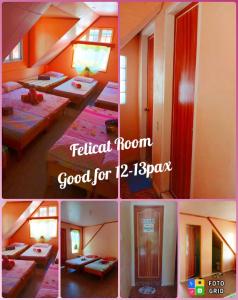 a collage of pictures of a room with beds at TRIPLE JS INN-SAGADA in Sagada