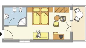 a floor plan of a house at Hotel Grüner Baum in Bressanone