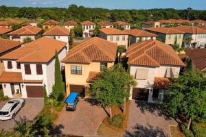 an aerial view of a residential neighborhood with houses at Large 4 bedroom with bunk room and 2 golf carts! in Destin