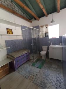 El Charcón في إيغيرا دي لا سييرا: حمام مع دش ومرحاض ومغسلة