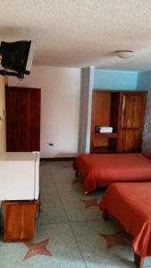 TV a/nebo společenská místnost v ubytování Hostal Estrella de Mar