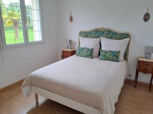 Postel nebo postele na pokoji v ubytování gîte de bon air