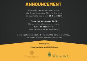 a invitation to a symposium with a yellow line at Villa Sirilanna Hotel in Chiang Mai