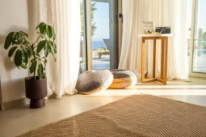 Postel nebo postele na pokoji v ubytování ArtHill eco villas