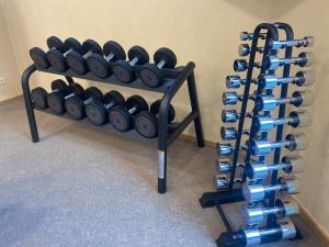 Posilňovňa alebo fitness centrum v ubytovaní Liebes Caroline 4-Sterne-Hotel