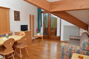 Televízia a/alebo spoločenská miestnosť v ubytovaní Residence Taufer