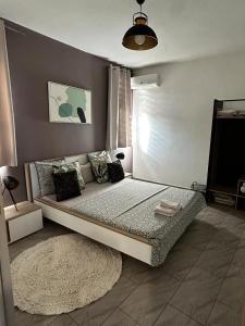 1 dormitorio con 1 cama grande en una habitación en Appartement entier, T2 cosy à Mamoudzou en Mamoudzou