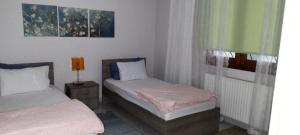 Postel nebo postele na pokoji v ubytování Virginia Apartment