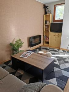 Televízia a/alebo spoločenská miestnosť v ubytovaní Beau T3 place parking, vue dégagée proche centre