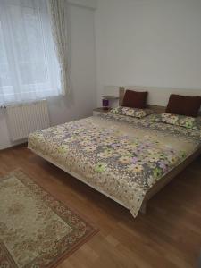1 dormitorio con 2 camas en una habitación en Cosy apartment I, en Târgu Mureș
