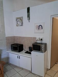 eine Küche mit einer Mikrowelle und einem Toaster in der Unterkunft 38 Park Avenue, Desainger, Tongaat in Densainagar