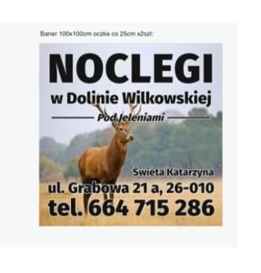 聖凱薩琳的住宿－Noclegi Świętokrzyskie w Dolinie Wilkowskiej,, Pod Jeleniami "prawdziwymi，山羊啤酒标签