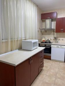 Η κουζίνα ή μικρή κουζίνα στο 4-room apartment in the center of Tashkent