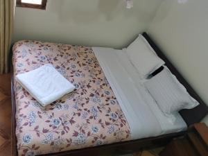 Lucia Villas Mbale في Mbale: سرير ووسادتين عليه