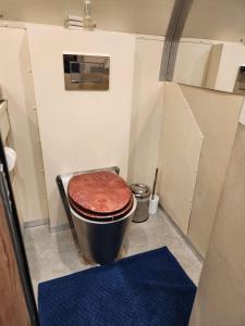 a small bathroom with a toilet in a room at AEROTEL VIP in Hoedspruit