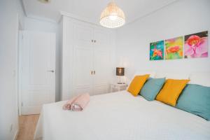 Katil atau katil-katil dalam bilik di Feines Appartement mit Hafenblick (Club Nautico)