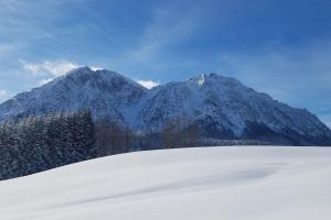 Pemandangan gunung umum atau pemandangan gunung yang diambil dari apartmen