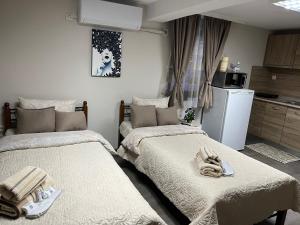 Кровать или кровати в номере Guest House Tatiana Studio