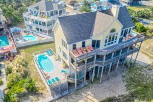 an aerial view of a house with a swimming pool at Doc Holiday 126 in Avon