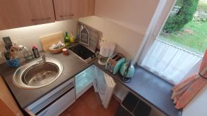 Dapur atau dapur kecil di Ferienwohnung am Dresdner Elbhang