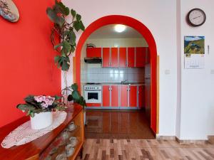 Kuchyň nebo kuchyňský kout v ubytování Apartments and Room Ivanka Petar