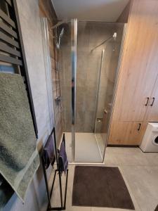 Koupelna v ubytování Lake HouseLubniewice domek całoroczny z jacuzzi blisko jeziora + 33 fotografií
