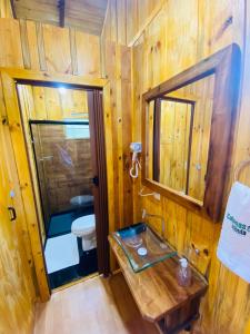 Koupelna v ubytování Cabanas Imbuia + 16 fotografií