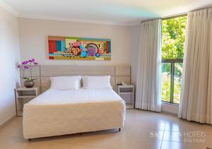 Cama ou camas em um quarto em Complexo Eco Cataratas Resort by SJ