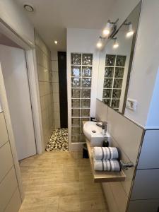 Kúpeľňa v ubytovaní Haus am Wanderweg