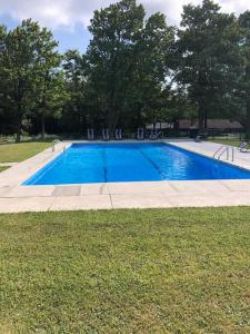 ein großer blauer Pool in einem Park in der Unterkunft 2 Bedroom 2 Bathroom - Blue Knob All Season Resort Condo in Claysburg