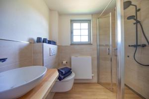 Koupelna v ubytování Traumhaftes Gästehaus an Elberadweg und Bastei
