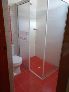 Koupelna v ubytování HOSTAL HELICONIAS