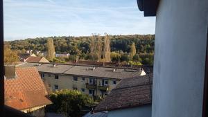 uma vista para uma cidade com edifícios e árvores em Gasthaus Krone em Pforzheim