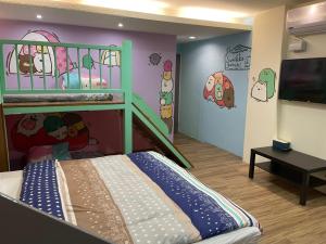 Postel nebo postele na pokoji v ubytování Star Moon Forest Inn