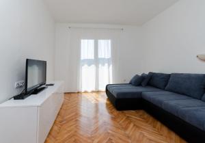 Televízia a/alebo spoločenská miestnosť v ubytovaní Apartments Slavica