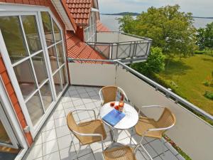 Balkón nebo terasa v ubytování Villa Vilmblick - Wohnung 23 mit Meerblick-Balkon