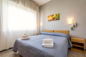 Posteľ alebo postele v izbe v ubytovaní Hotel Ausonia B&B RiMiNi