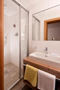 Koupelna v ubytování Appartements Wasserfälle