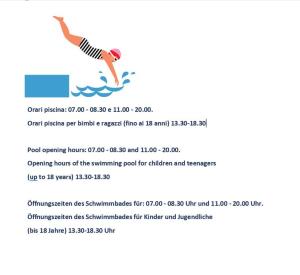 a screenshot of a website with a woman diving into the water at Monaco Sport Hotel in Santo Stefano di Cadore