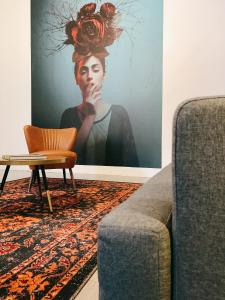 Ein Sitzbereich in der Unterkunft GOHO Loft