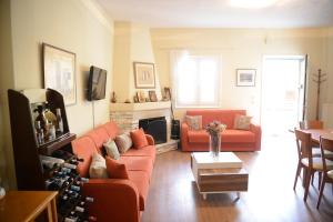 TV a/nebo společenská místnost v ubytování ZeusPlace Valentina's house Elatochori