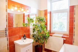Koupelna v ubytování Apartmán u Horynů - Sadová