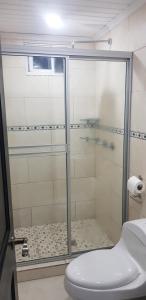 Koupelna v ubytování Hospedaje vacacional