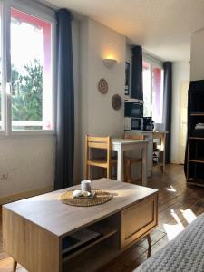 Η κουζίνα ή μικρή κουζίνα στο Sables d Or Studio 22 à 300 mètre de la plage