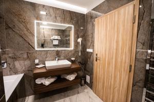 Koupelna v ubytování Hotel Pod Zamkem