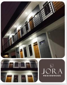 a collage of three pictures of a building at JORA LOFT- modern industrial apartment 1-A in Dagupan