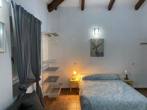 1 dormitorio con 1 cama en una habitación en Puerta Cazorla, en Santo Tomé