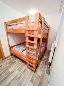 a bedroom with two bunk beds in a room at Prokop in Železná Ruda