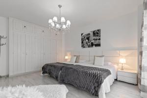 Postel nebo postele na pokoji v ubytování Amplio y luminoso apartamento en 1 línea playa